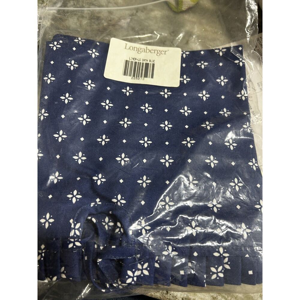 Longaberger‎ Basket Liner Classic Blue LARGE GATHERING NEW in pkg RETIRED RARE!